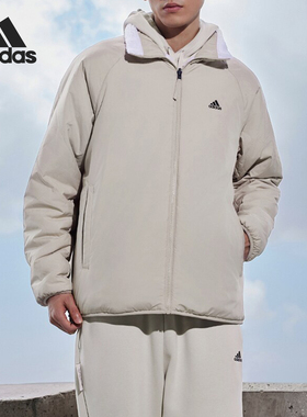 Adidas/阿迪达斯正品运动男女双面穿仿羊羔绒夹棉外套IT8710