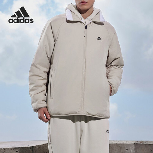 Adidas/阿迪达斯正品运动男女双面穿仿羊羔绒夹棉外套IT8710