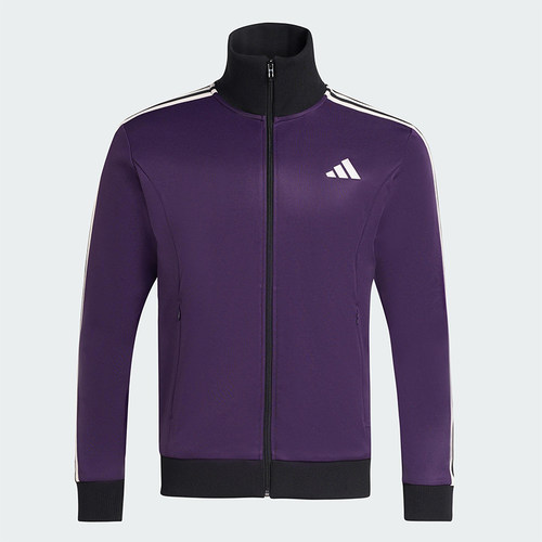 Adidas/阿迪达斯正品2025男士立领跑步针织经典运动外套KT0839