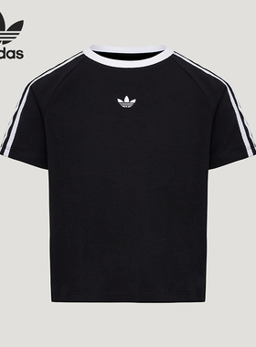 Adidas/阿迪达斯正品三叶草LACET-SHIRT新款经典短袖T恤KU3111