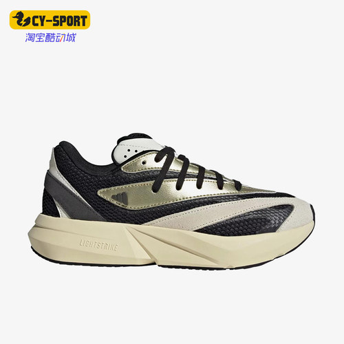Adidas/阿迪达斯正品LIGHTBLAZE新款女经典黑米白色跑步鞋JR7209