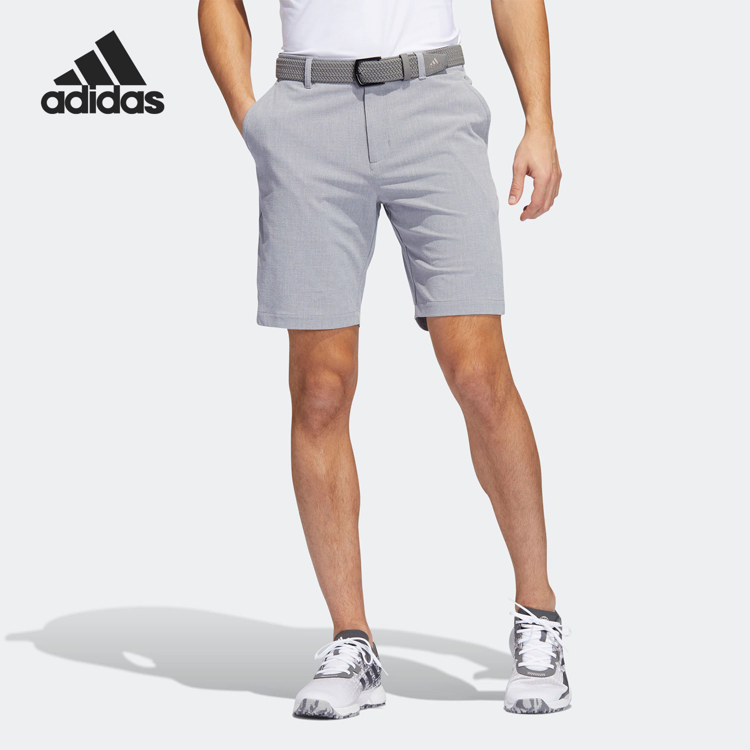 Adidas/阿迪达斯官方正品CROSSHATCH SH高尔夫男子运动短