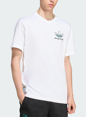 Adidas/阿迪达斯正品三叶草男士套头运动足球透气圆领短袖JZ1593