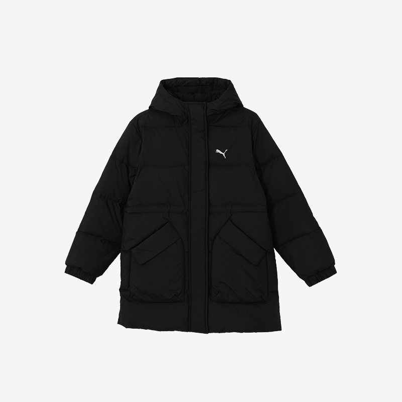 Puma/彪马正品秋冬新款女士保暖休闲中长款羽绒服687475-01