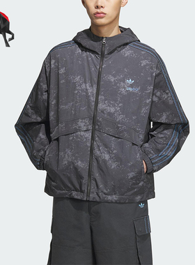 Adidas/阿迪达斯正品三叶草男女休闲经典运动连帽日常外套KC1433