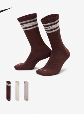 Nike/耐克正品Everyday Plus男女中筒运动袜三双装DX7665-911