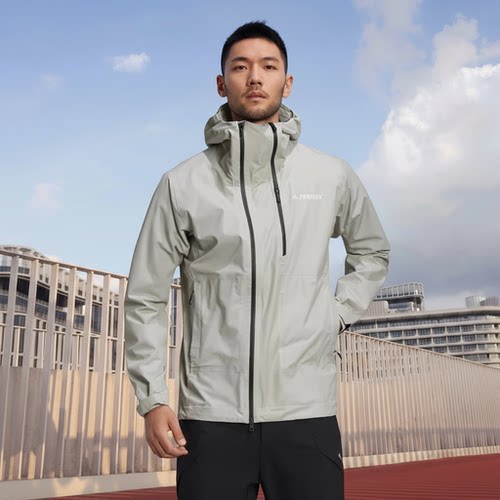 阿迪达斯男士防风连帽外套
