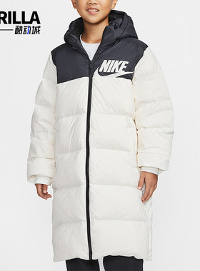 Nike/耐克正品冬季大童运动连帽长款休闲保暖羽绒服IR0028-133