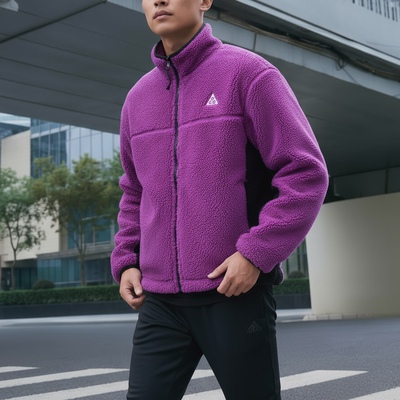 耐克男士宽松立领运动外套