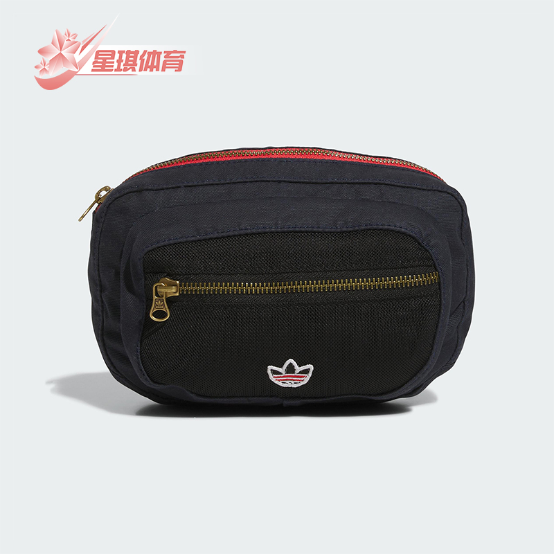 Adidas/阿迪达斯正品三叶草男女时尚经典刺绣logo运动腰包JM6964