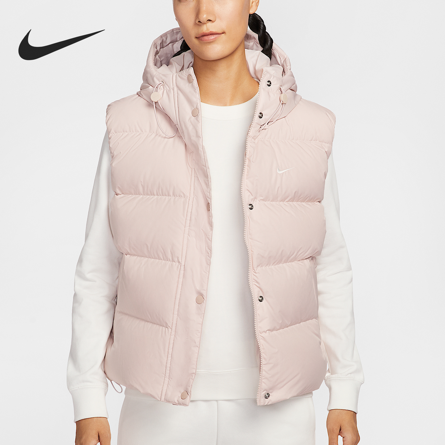 Nike/耐克正品2025冬季女士连帽时尚简约羽绒马甲IH1010-667
