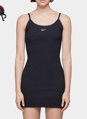 Nike/耐克正品2025女士日常细带套头针织修身连衣裙CD6444-010