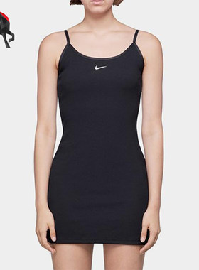 Nike/耐克2025女士日常细带套头针织修身连衣裙CD6444-010