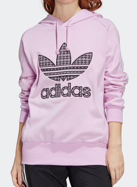 Adidas/阿迪达斯正品新款女子LACED HOODY运动套头卫衣FU1745