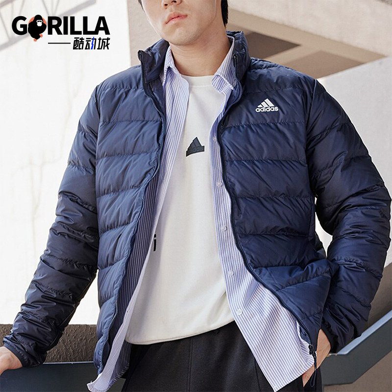 阿迪达斯男士修身立领羽绒服
