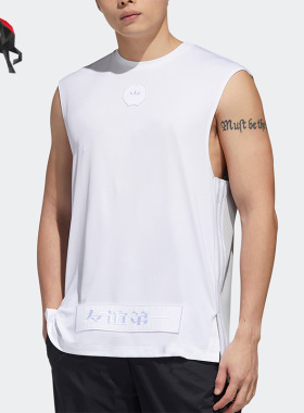 Adidas/阿迪达斯正品三叶草男子运动训练时尚无袖T恤GP3484