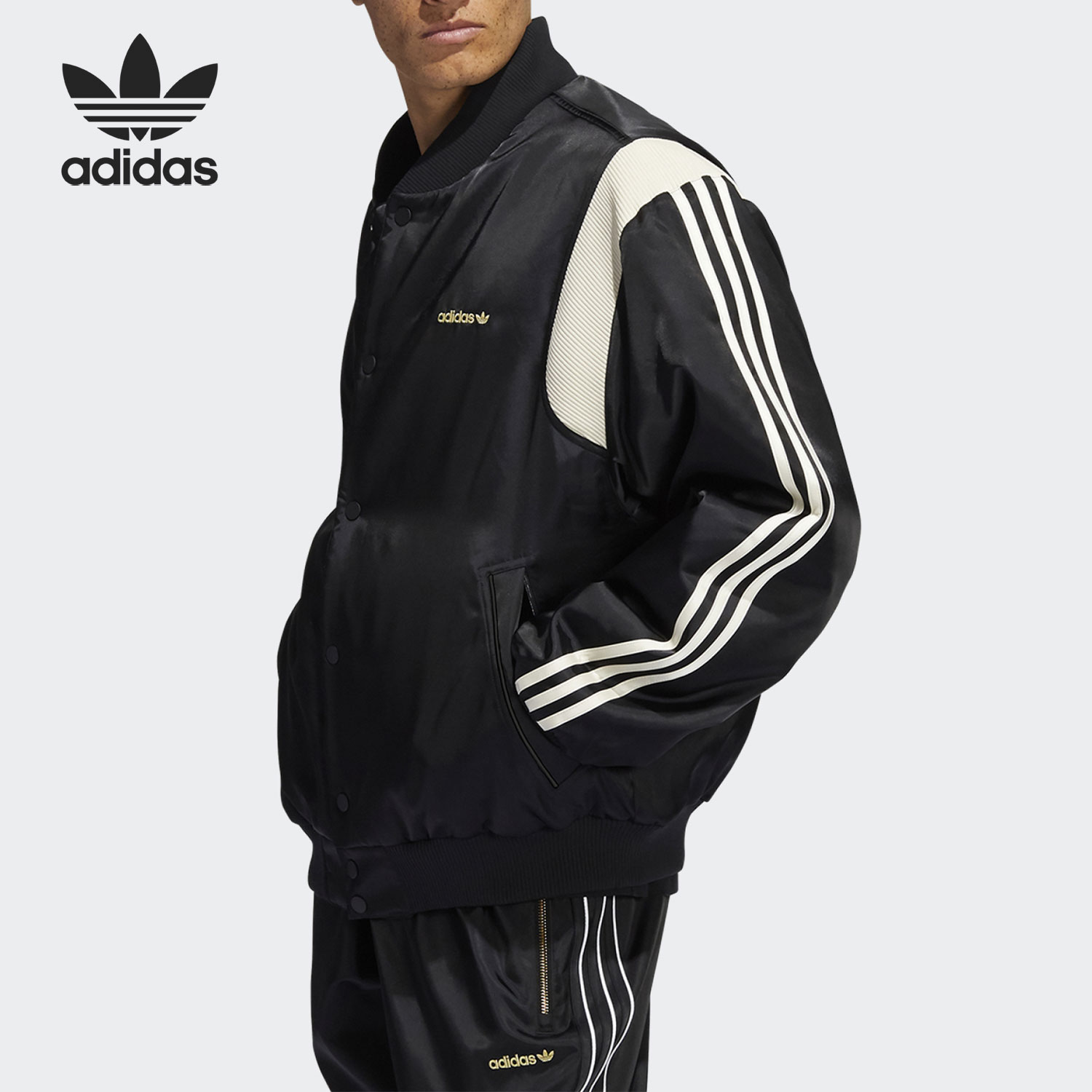 Adidas/阿迪达斯官方正品三叶草新款秋冬运动男子保暖棉服H31281 运动服/休闲服装 运动棉衣 原图主图