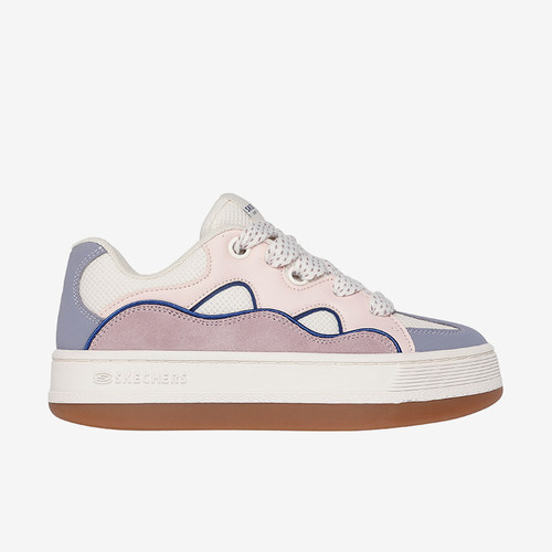 Skechers/斯凯奇正品秋冬新款女士时尚拼接绑带耐磨户外板鞋