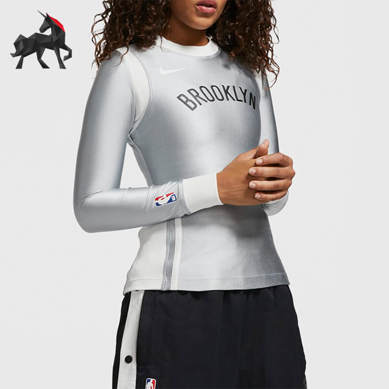 Nike/耐克正品AMBUSH新款女士修身拼接时尚套头长袖DB9569-077