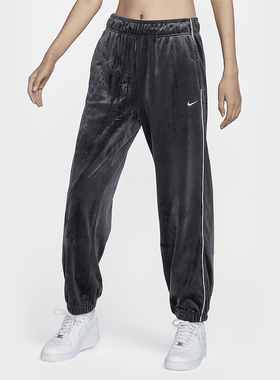 Nike/耐克正品透气休闲冬女士运动中腰平绒保暖长裤FZ3683-010