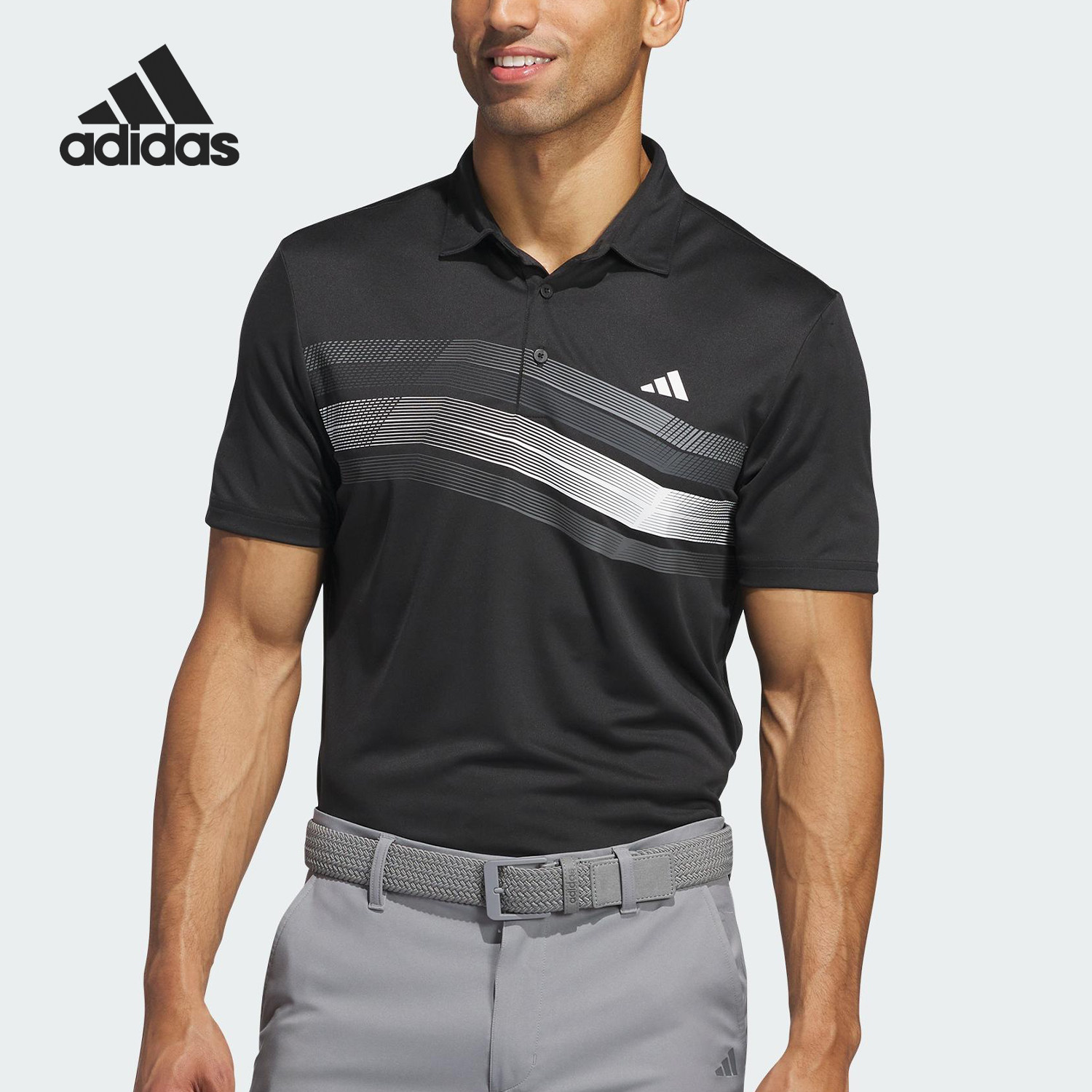Adidas/阿迪达斯官方正品CORE CHST高尔夫运动男士POLO衫IX2018