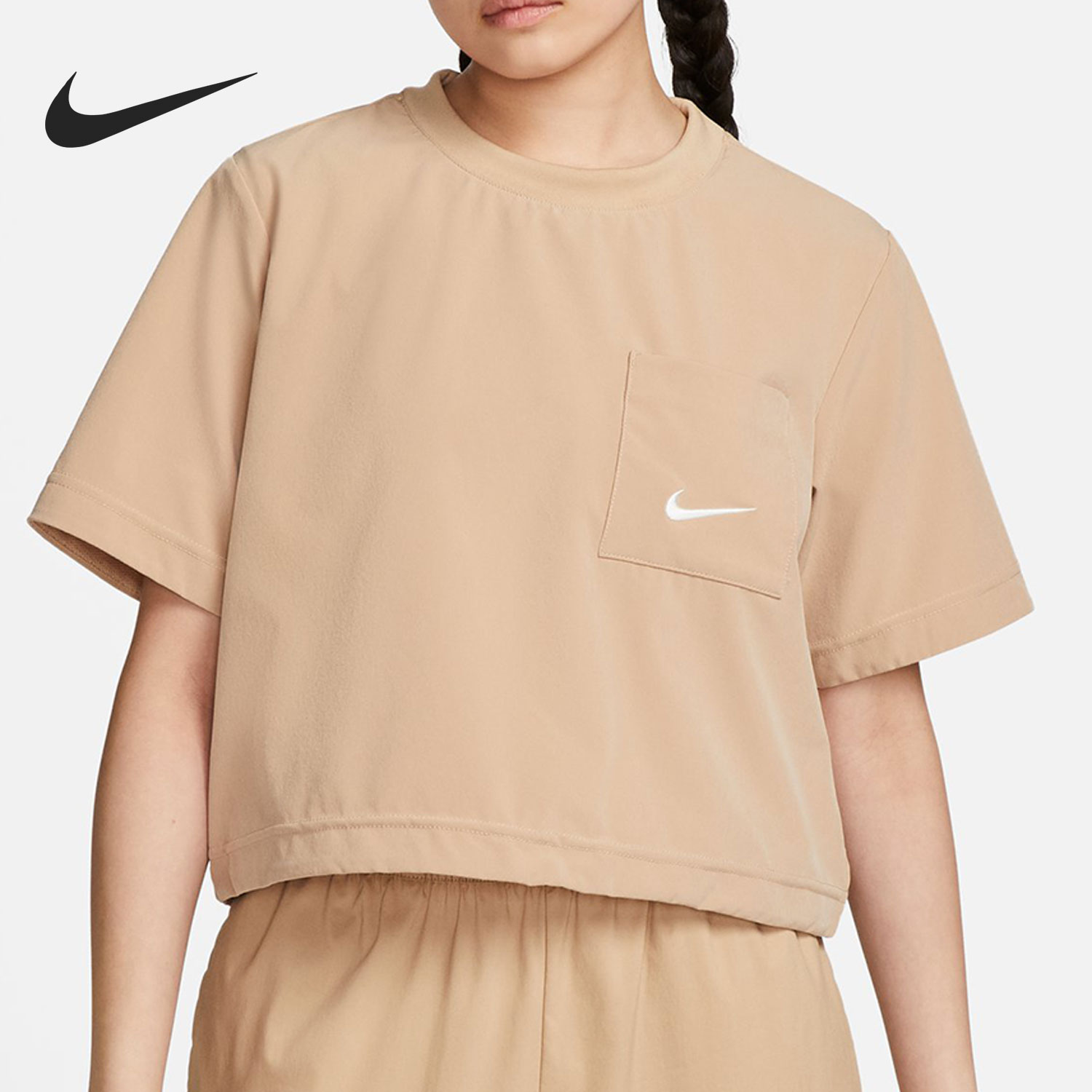 Nike/耐克正品2022新款女子舒适透气运动短袖T恤DQ6183-200