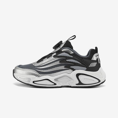 Skechers/斯凯奇正品春季大童缓震耐磨休闲老爹鞋405314L-SLBK