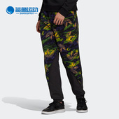 Adidas GE0800 运动潮流休闲系带印花长裤 阿迪达斯正品 三叶草男士