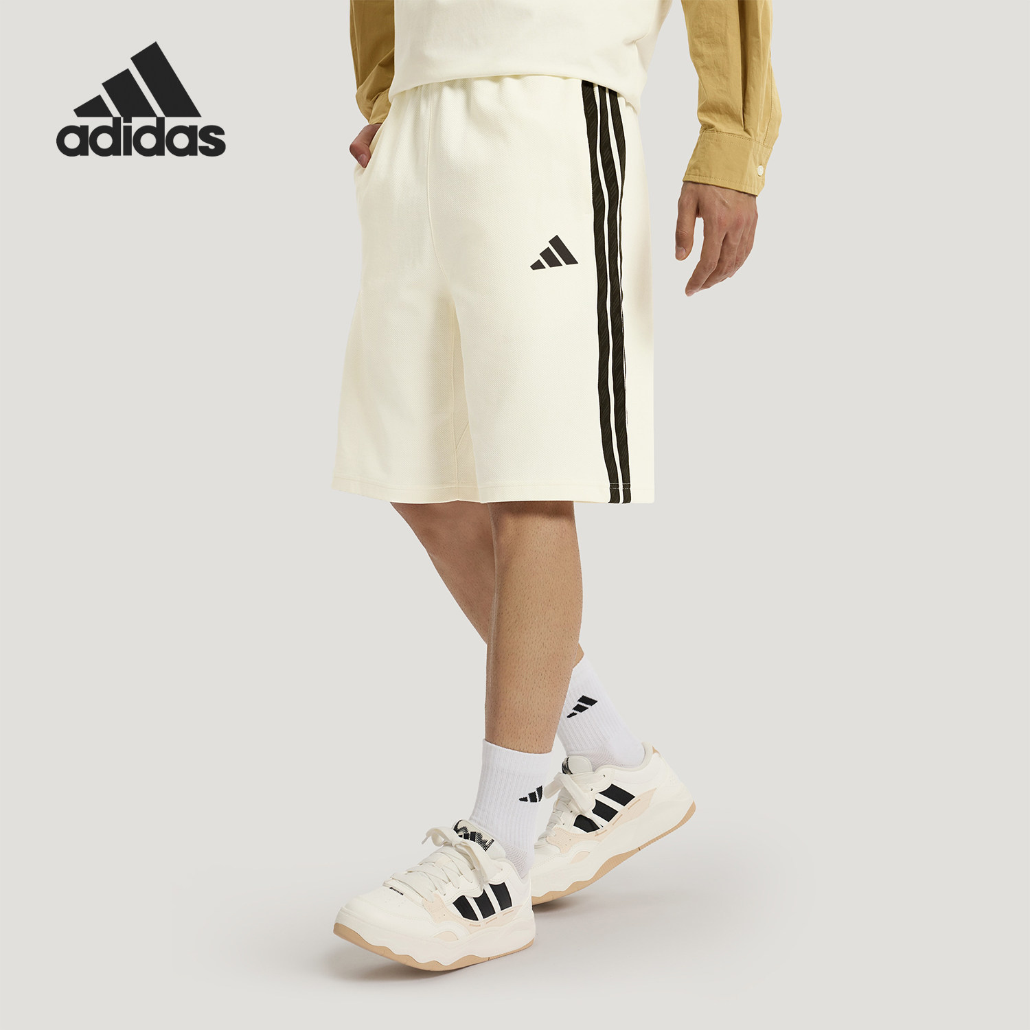 Adidas/阿迪达斯官方正品ST 3ST SHORT男士松紧宽松短裤KR2528