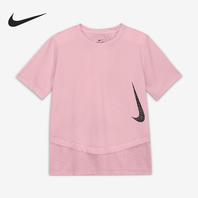 Nike/耐克正品 DRI-FIT INSTACOOL 女大童训练运动半袖DA1396-658