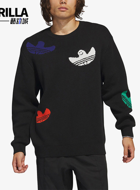 Adidas/阿迪达斯正品SHMOO KNIT SWTR情侣运动圆领卫衣IC1879
