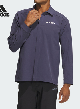 Adidas/阿迪达斯官方正品AERORDY SHIRT 户外男士长袖衬衣IP0733