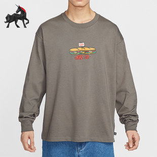 Nike/耐克正品春季新款男士经典印花宽松透气长袖T恤HJ0807-289