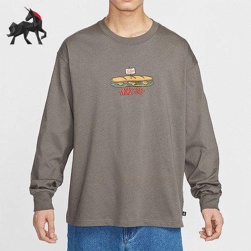 Nike/耐克正品春季新款男士经典印花宽松透气长袖T恤HJ0807-289