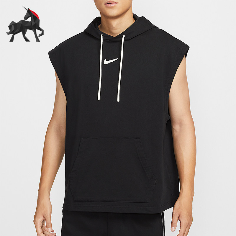 Nike/耐克正品Dri-FIT男士连帽针织无袖篮球休闲连帽衫HV1893-010
