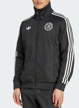 Adidas/阿迪达斯正品三叶草男士透气针织拉链足球夹克外套KA0633