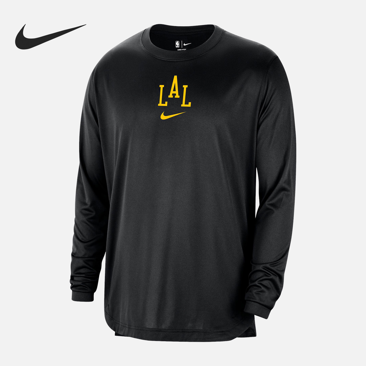 Nike/耐克正品洛杉矶湖人队NBA男子篮球长袖T恤上衣DX9610