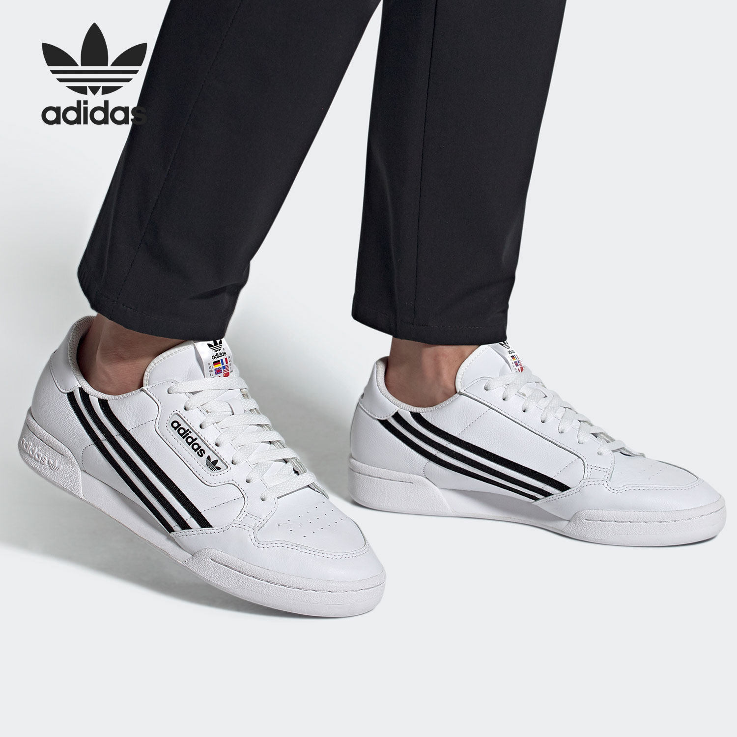 Adidas/阿迪达斯正品 三叶草CONTINENTAL 80 冬季男女板鞋 FU9778