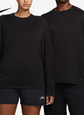 Nike/耐克正品男女同款圆领套头纯色经典长袖针织衫HF3899-010