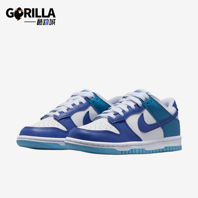 Nike/耐克正品DunkLow新款儿童白蓝色经典校园低帮板鞋FB9109-130