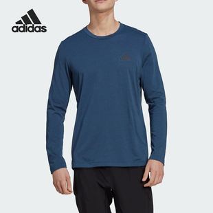 Adidas/阿迪达斯正品秋季新款男士圆领运动健身长袖T恤HM4785