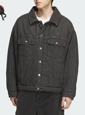 Adidas/阿迪达斯正品三叶草男士牛仔保暖运动宽松棉服JY0201