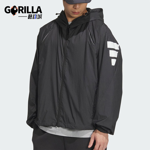 Adidas/阿迪达斯正品新款男士梭织休闲经典户外运动外套JM6234