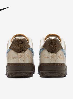 Nike/耐克官方正品Air Force 1女士厚底经典耐磨板鞋HQ3458-142