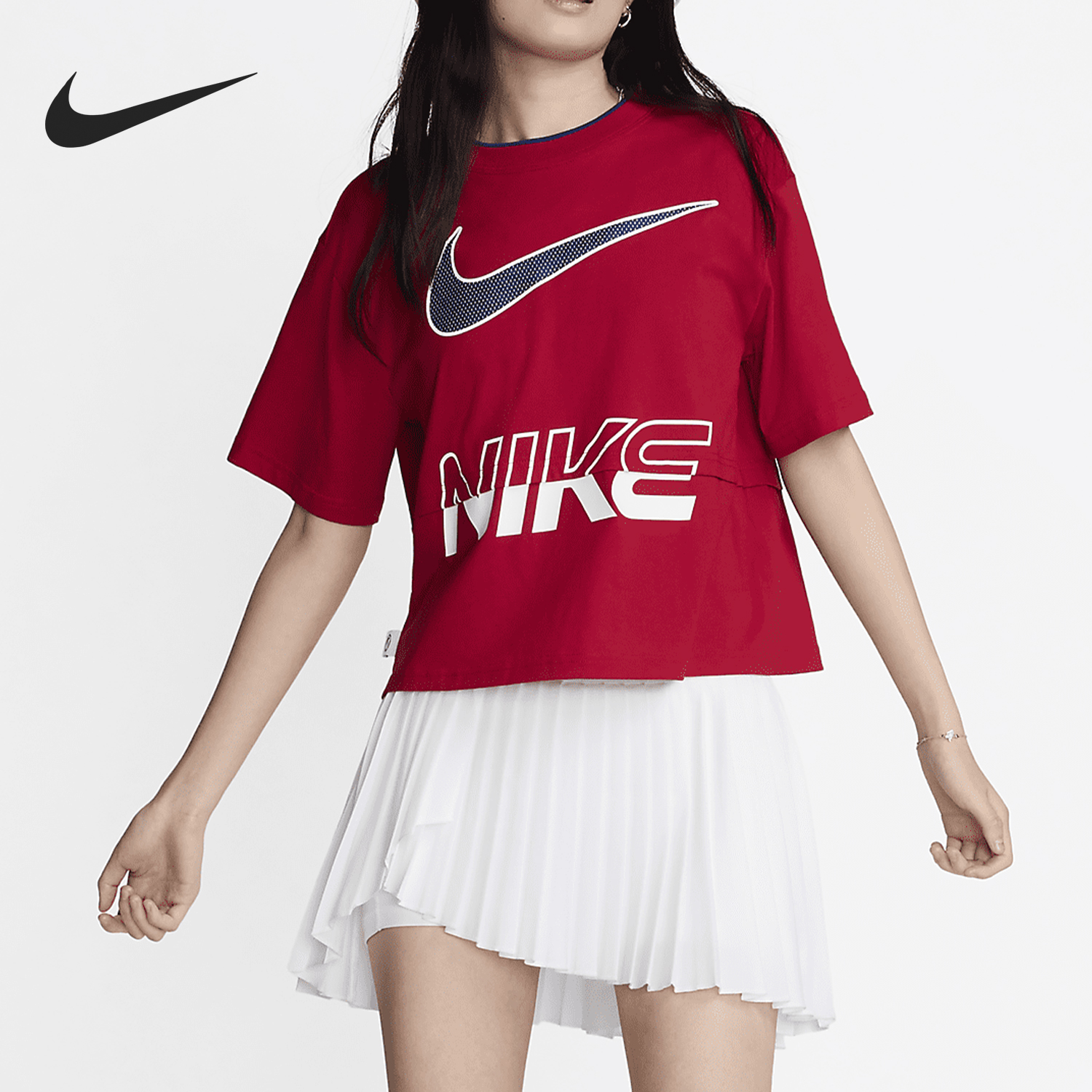 耐克女士休闲宽松短袖上衣