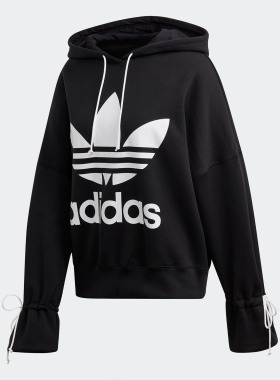 Adidas/阿迪达斯 三叶草19冬季女子休闲连帽卫衣套头衫EC1897