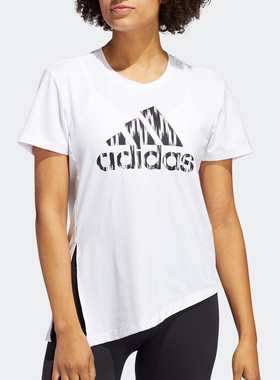 Adidas/阿迪达斯正品26夏KAT BOS TEE女子训练运动短袖T恤FL8508