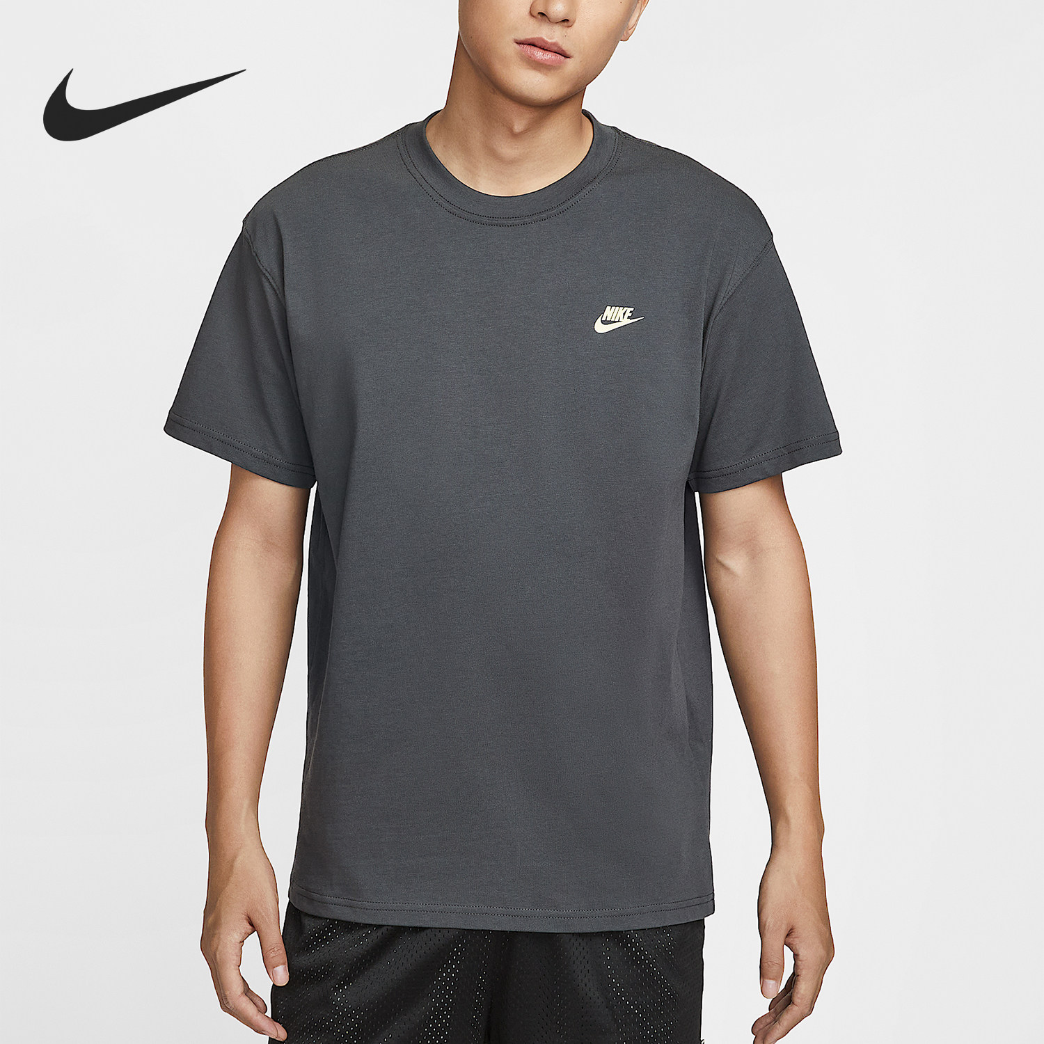 Nike/耐克官方正品舒适夏季款男士宽松落肩休闲短袖IH2473-060 - 实物图