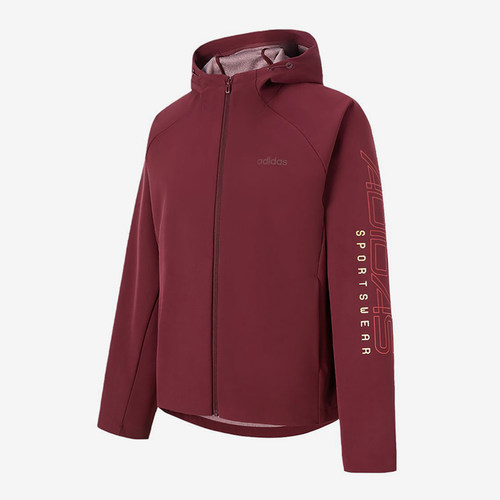 Adidas/阿迪达斯正品新款女士简约连帽宽松经典时尚外套KS8239