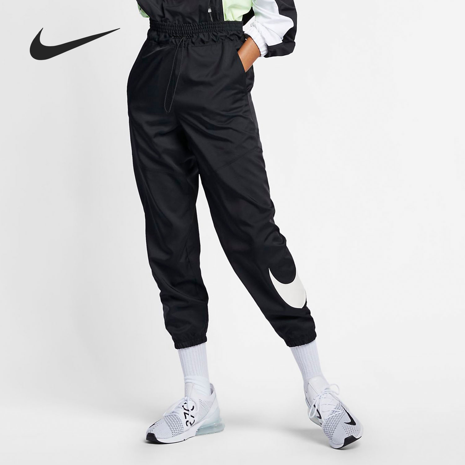 Nike/耐克正品 W NSW PANT WVN SWSH 女子束脚收腿运动长裤AR3077